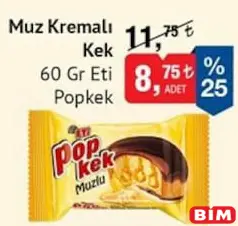 ETİ POPKEK MUZ KREMALI KEK 60 GR